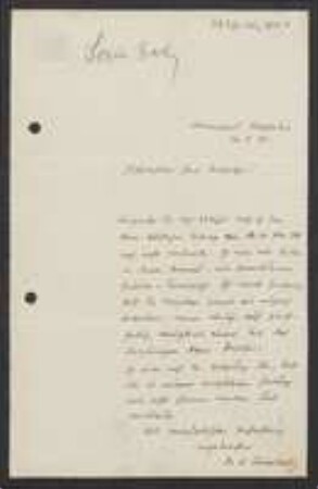Brief von Gotthelf Leimbach an Unbekannt