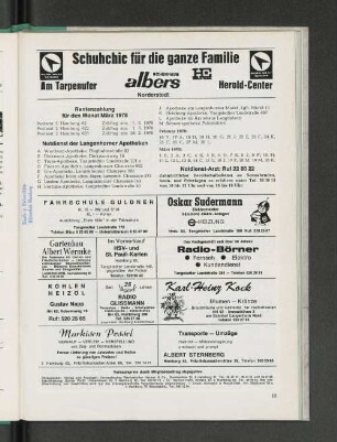Rentenzahlung für den Monat März 1978