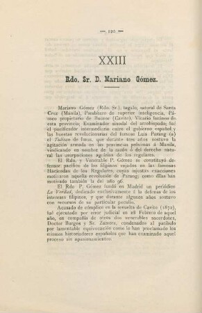 XXIII. Rdo. Sr. D. Mariano Gómez