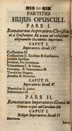 Rudimenta Historica, Sive Brevis, facilisque Methodus Iuventutem Orthodoxam notitia Historica imbuendi, Pro Gymnasiis Societatis Jesu in Germaniae Superioris Provincia, 3. Continuatio Monarchiae Romanae