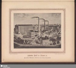 Gebrüder Wolff in Plauen i./V. Chemische Bleicherei, Färberei und Appretur-Anstalt