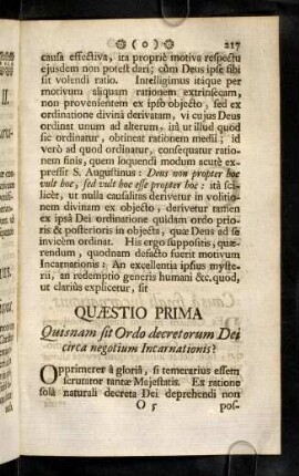 217-226, Quaestio Prima