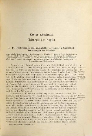 Lehrbuch der allgemeinen und speciellen Chirurgie einschliesslich der modernen Operations- und Verbandlehre, 2,1