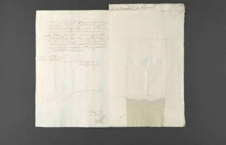 Gesuch des Hans Georg Hofer von Lobenstein im Auftrag Markgraf Albrechts II. von Brandenburg-Ansbach an den württembergischen Oberstallmeister von Münchingen um 25 Fasanen, die jedoch nicht vor einer Monatsfrist zu haben sind.