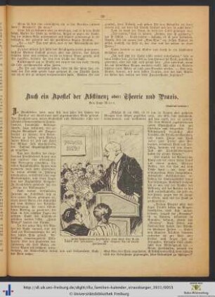 Auch ein Apostel der Abstinenz oder: Theorie und Praxis.