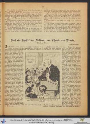 Auch ein Apostel der Abstinenz oder: Theorie und Praxis.