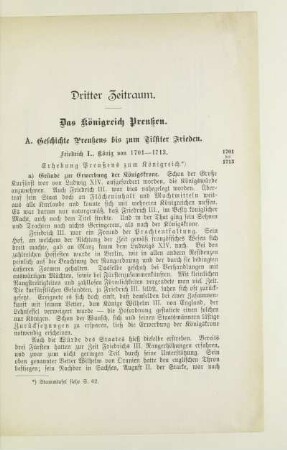 A. Geschichte Preußens bis zum Tilsiter Frieden