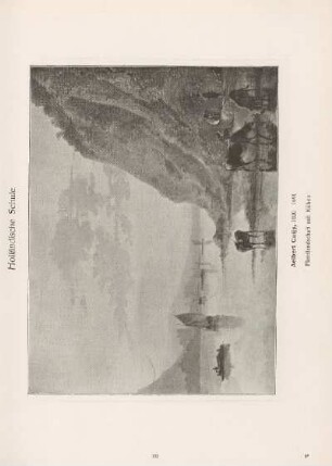Flusslandschaft mit Kühen