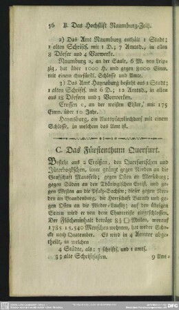 C. Das Fürstenthum Querfurt