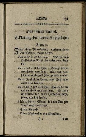 Das neunte Kapitel. Erklärung der ersten Kupfertafel.