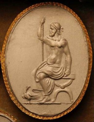 Sitzender Jupiter mit Zepter (Daktyliothek, Das Alterthum nach Lippert und Visconti)