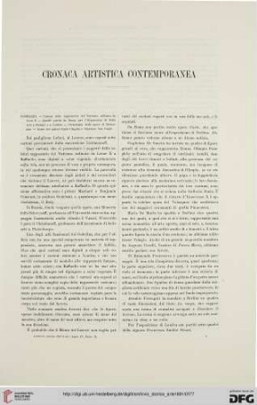 Cronaca artistica contemporanea