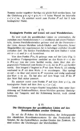 § 18. Konjugierte Punkte auf Linien mit zwei Wendekreisen.