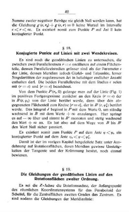 § 18. Konjugierte Punkte auf Linien mit zwei Wendekreisen.