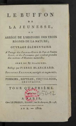 T. 4: Poissons, reptiles, coquillages, crustacées