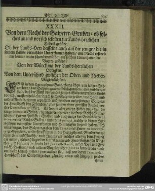 XXXII. [Responsum Juris, In Puncto des Salpetergrabens]