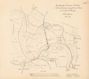 Landstraße Bremen - Verden im Überschwemmungsgebiet der Weser, Groß Hutbergen: Lageplan 1:5000