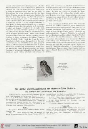 Die große Dürer-Ausstellung im Germanicshen Museum