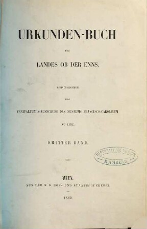 Urkunden-Buch des Landes ob der Enns, 3