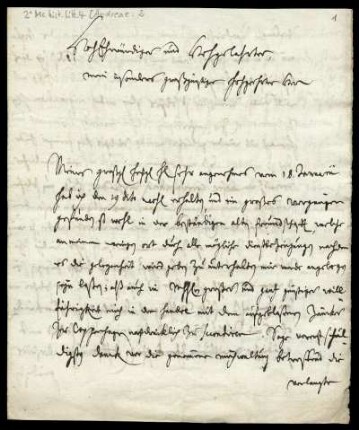 Brief von Samuel Andreae an Friedrich Lucae