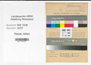 Entnazifizierung Alfred Reese , geb. 09.02.1907 (Beamter)