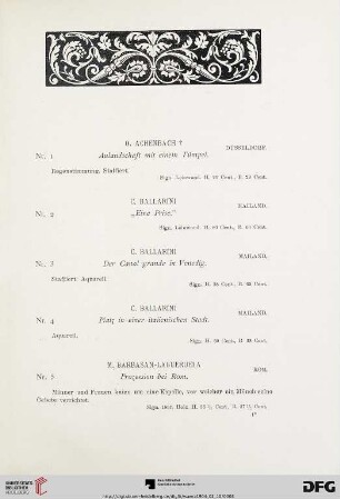 Kollektion moderner Ölgemälde (Nr. 1-142)