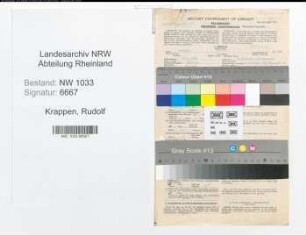Entnazifizierung Rudolf Krappen , geb. 12.01.1915 (Polizeiobermeister)