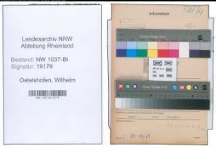 Entnazifizierung Wilhelm Oetelshofen , geb. 01.03.1903 (Inspektor)