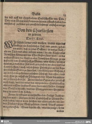 Von den Churfürsten in gemein