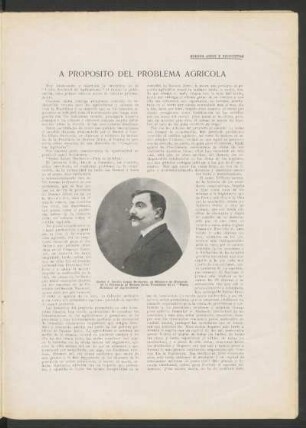 Á proposito del problema agrícola