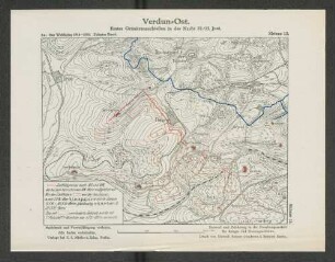 Skizze 13. Verdun=Ost. Erstes Grünkreuzschießen in der Nacht 22./23. Juni.