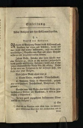 Einleitung: Ueber Religion und ihre Erkenntnißquellen