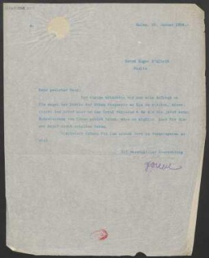 Brief an Eugen d' Albert : 10.01.1910