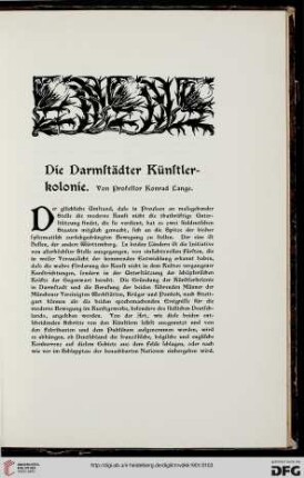 Die Darmstäder Künstlerkolonie