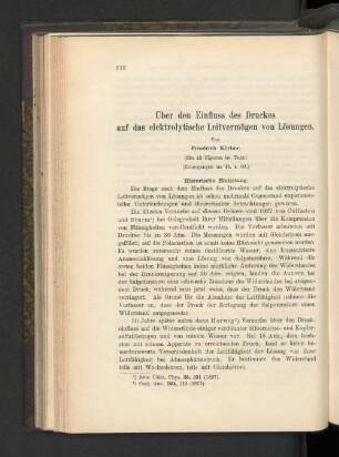 Über den Einfluss des Druckes auf das elektrolytische Leitvermögen von Lösungen.