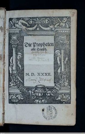 Die Propheten alle Teutsch