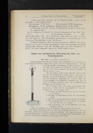 Apparat zur experimentellen Behandlung der Lehre vom Trägheitsmomente.