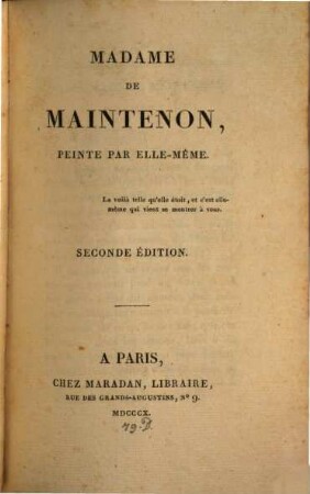 Madame de Maintenon
