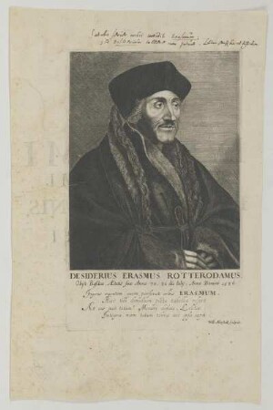 Bildnis des Desiderius Erasmus Rotterodamus