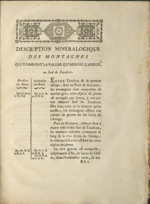 Description Minéralogique Des Montagnes Qui Dominent La Vallée Qu'Arrose L'Ariége, ...