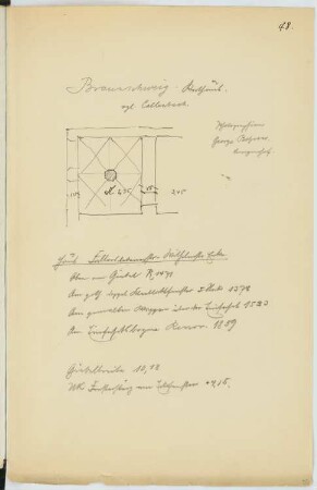Altstädter Rathaus, Braunschweig: Detail (aus: Skizzen- und Fotoalbum 17)