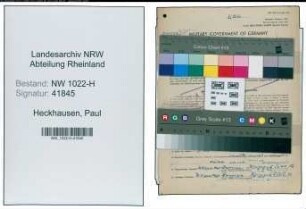 Entnazifizierung Paul Heckhausen , geb. 25.02.1893 (Arzt)