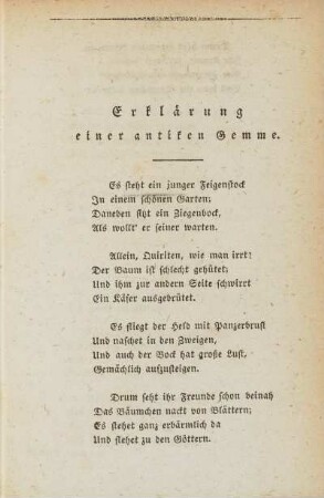 Erklärung einer antiken Gemme.