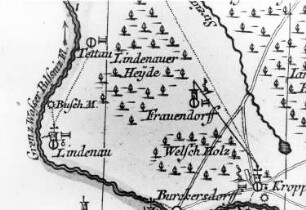 Lindenau. Oberlausitzkarte, Schenk, 1759