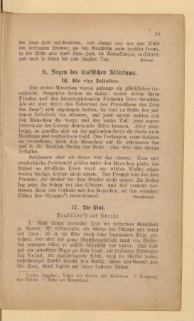 b. Sagen des klassischen Altertums