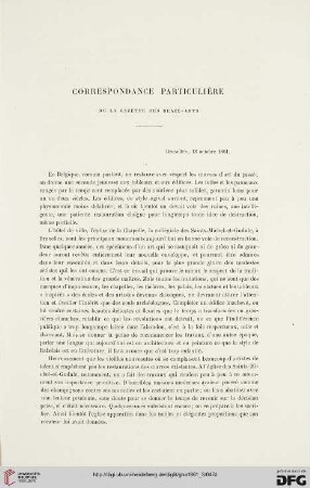 11: Correspondance particulière de la Gazette des Beaux-Arts