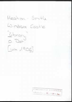 Heaton-Smith, E., Windsor Castle, Library, an Wichert
