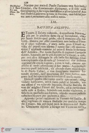 [LXI. Battista Zelotti – LXX. Girolamo Campagna scultore]