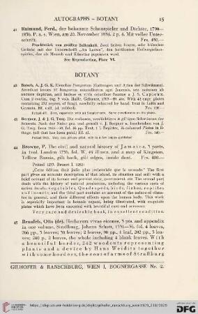 Botany (No. 42 - 63)