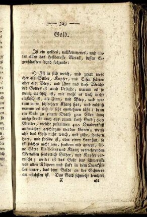 Gold. - Gold, Silber und Galanderie-Waaren.